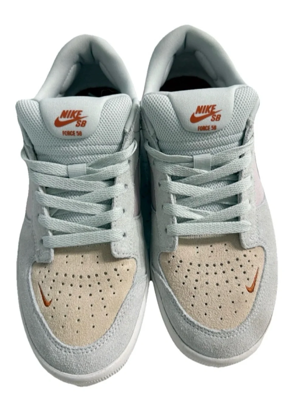Nike SB Force 58 GS Youth Girls 7.5Y Platinum Violet Sanddrift Sneakers EU 40.5